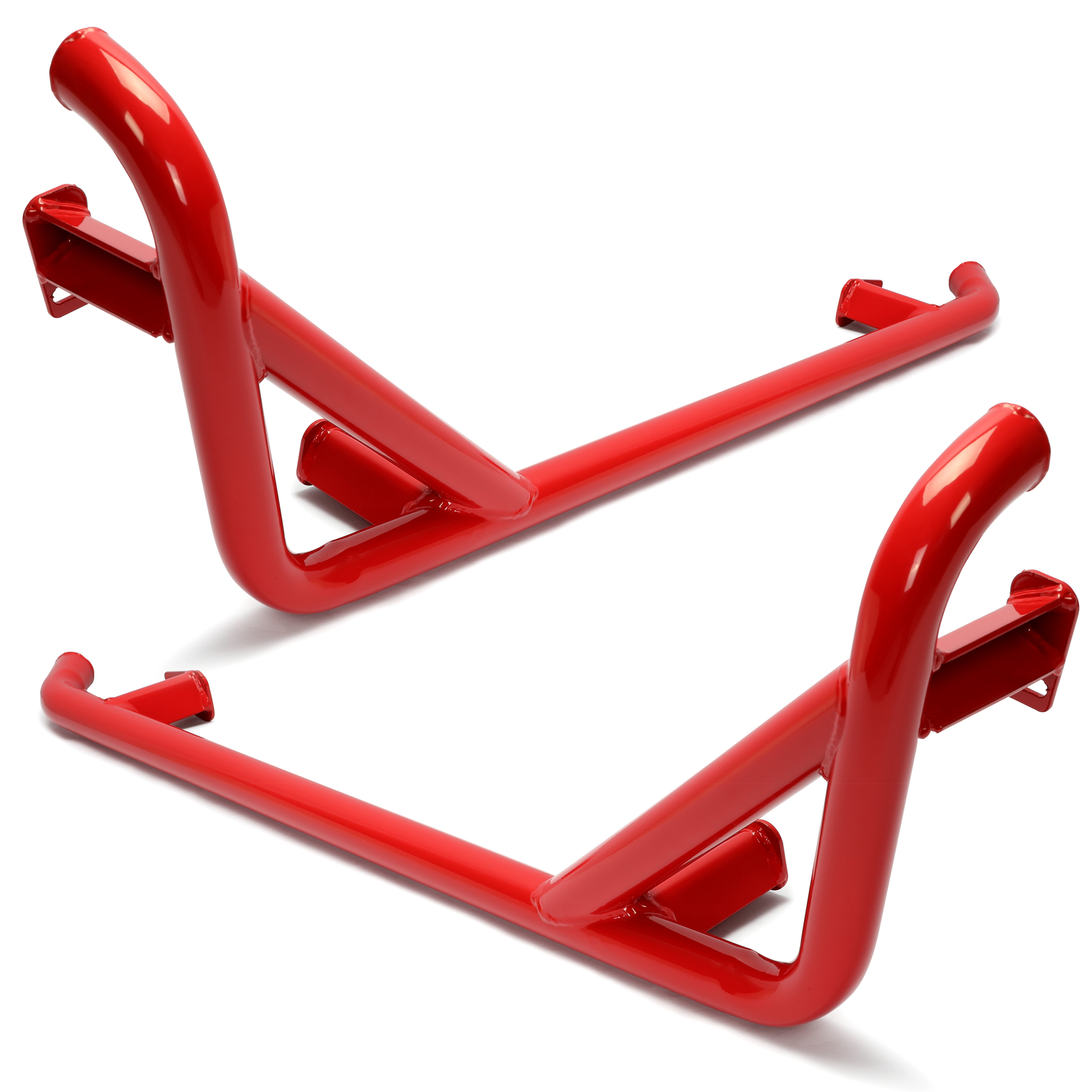 Side Steps Nerf Bars Rock Slider For 14-22 Polaris RZR XP 900 1000 Trail 2Dr RED