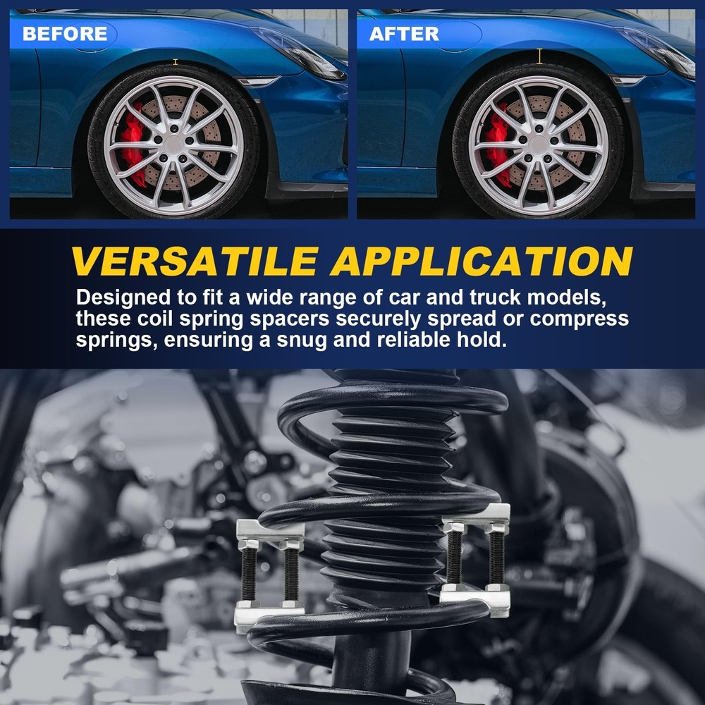 Adjustable 2-Way Coil Spring Spacers 4 Pack, 1â€-2â€ Lift or Lower Spring C...