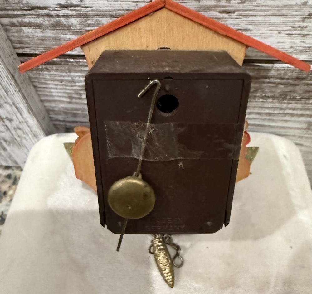 Vintage West Germany Mini Black Forest Chalet Clock
