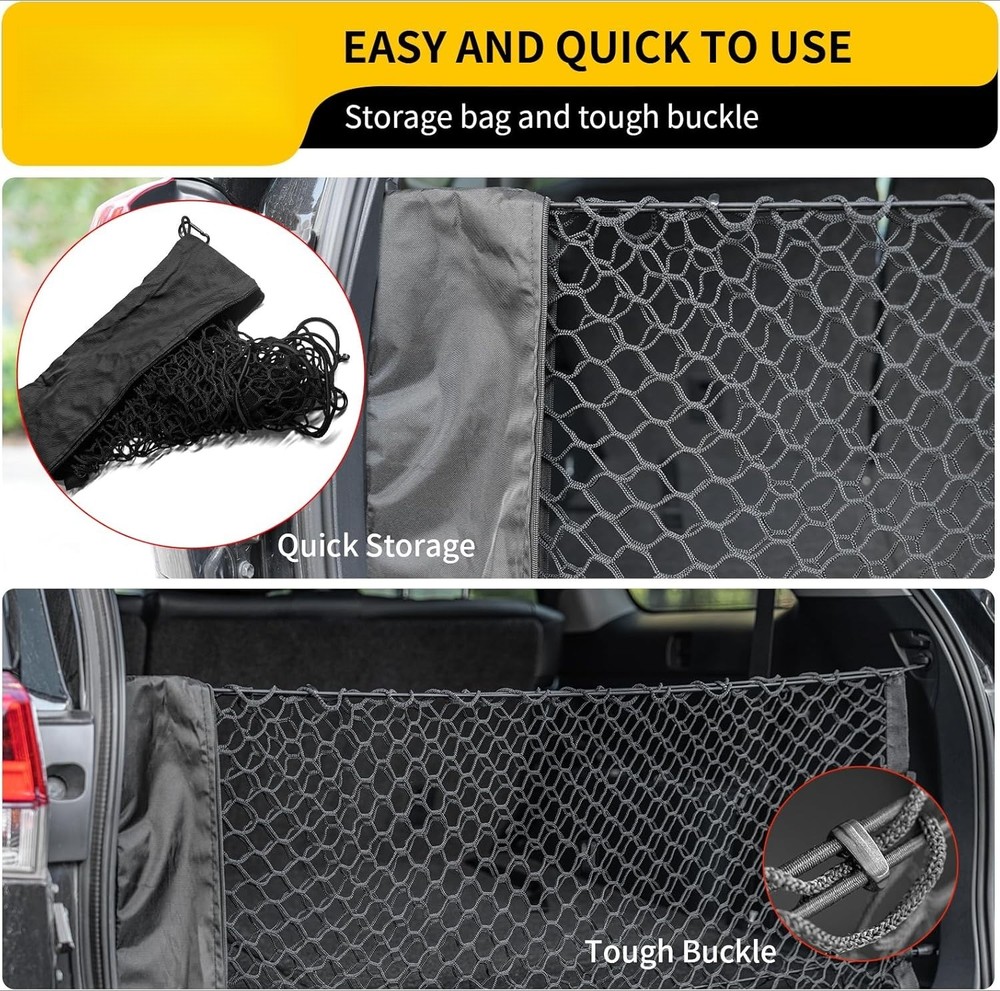 Double-Layer Envelope-Style High-Density Mesh Trunk Organizer