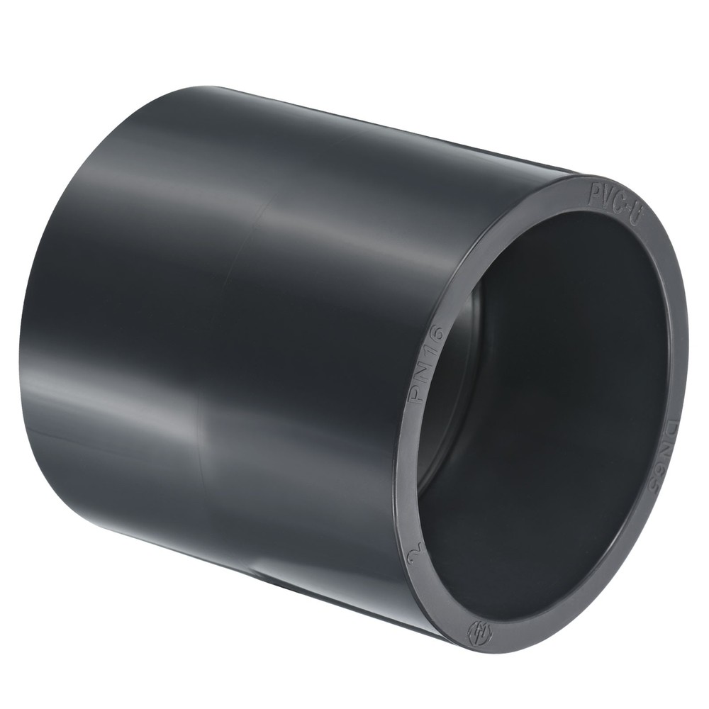 UPVC Pipe Fitting 75mm Socket, 1 Pack Straight Couplings, Dark Grey