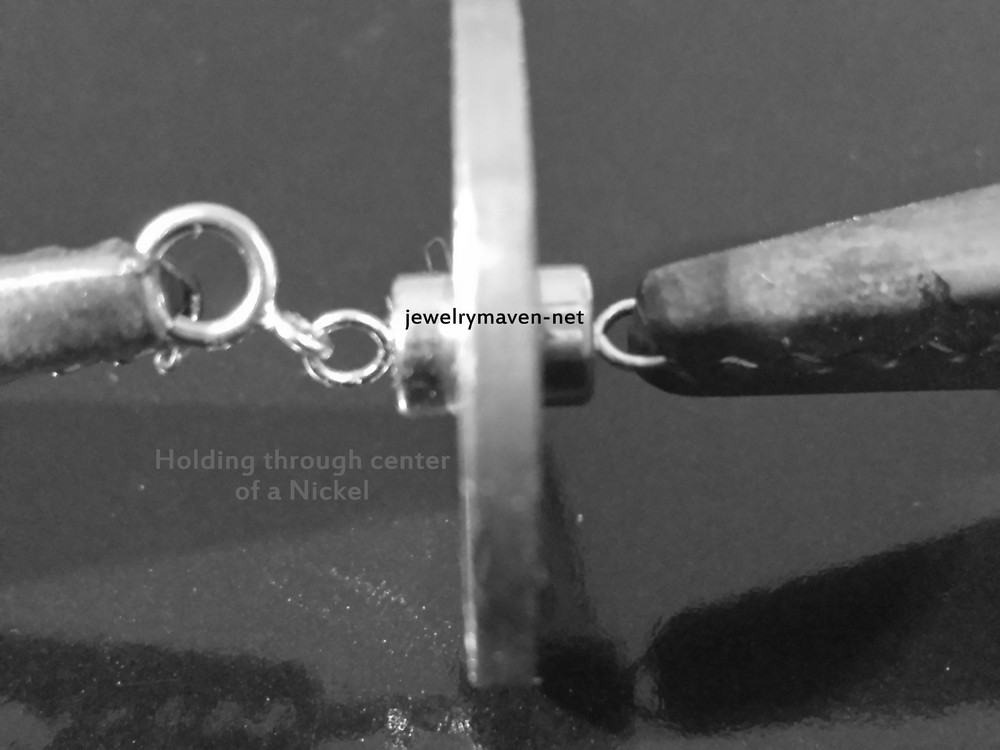 4.5mm TINY Sterling Silver MAGNETIC CLASP 1/2" Chain Extender 5mm Spring Ring US
