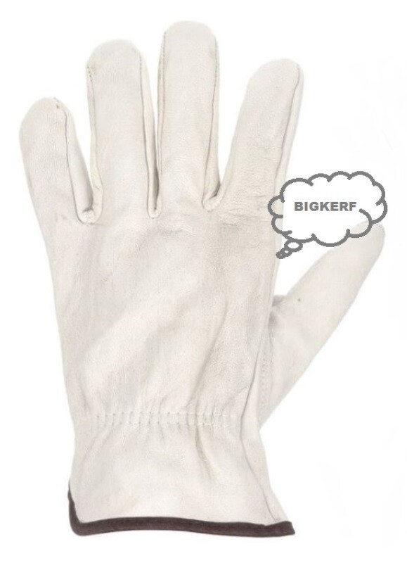 PREMIUM GRAIN  COWHIDE LEATHER GLOVES - HUNTING - DRIVING - WORK - SIZE {MEDIUM}