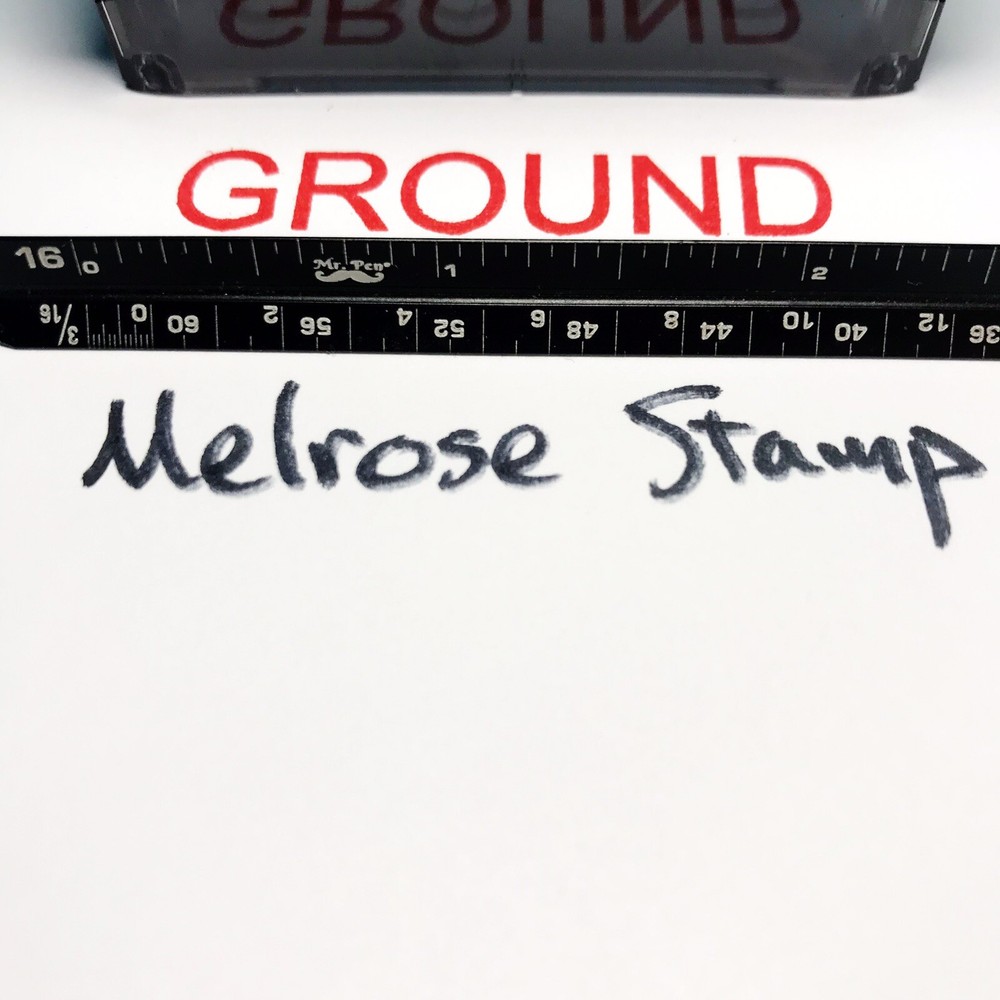 Ground Rubber Stamp Red Ink Self Inking Ideal 4913