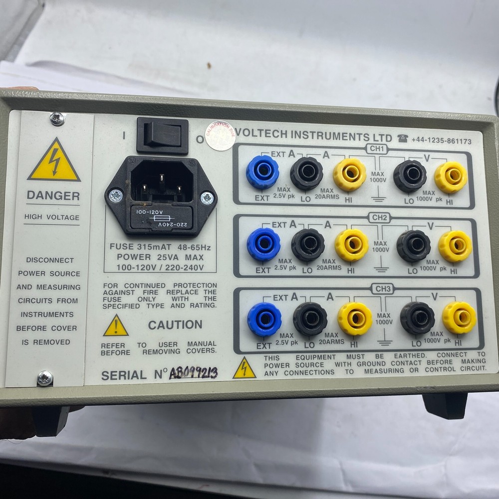 VOLTECH PM300 THREE PHASE POWER METER ANALYZER AB09/9213 100-120V / 220-240V 🎯