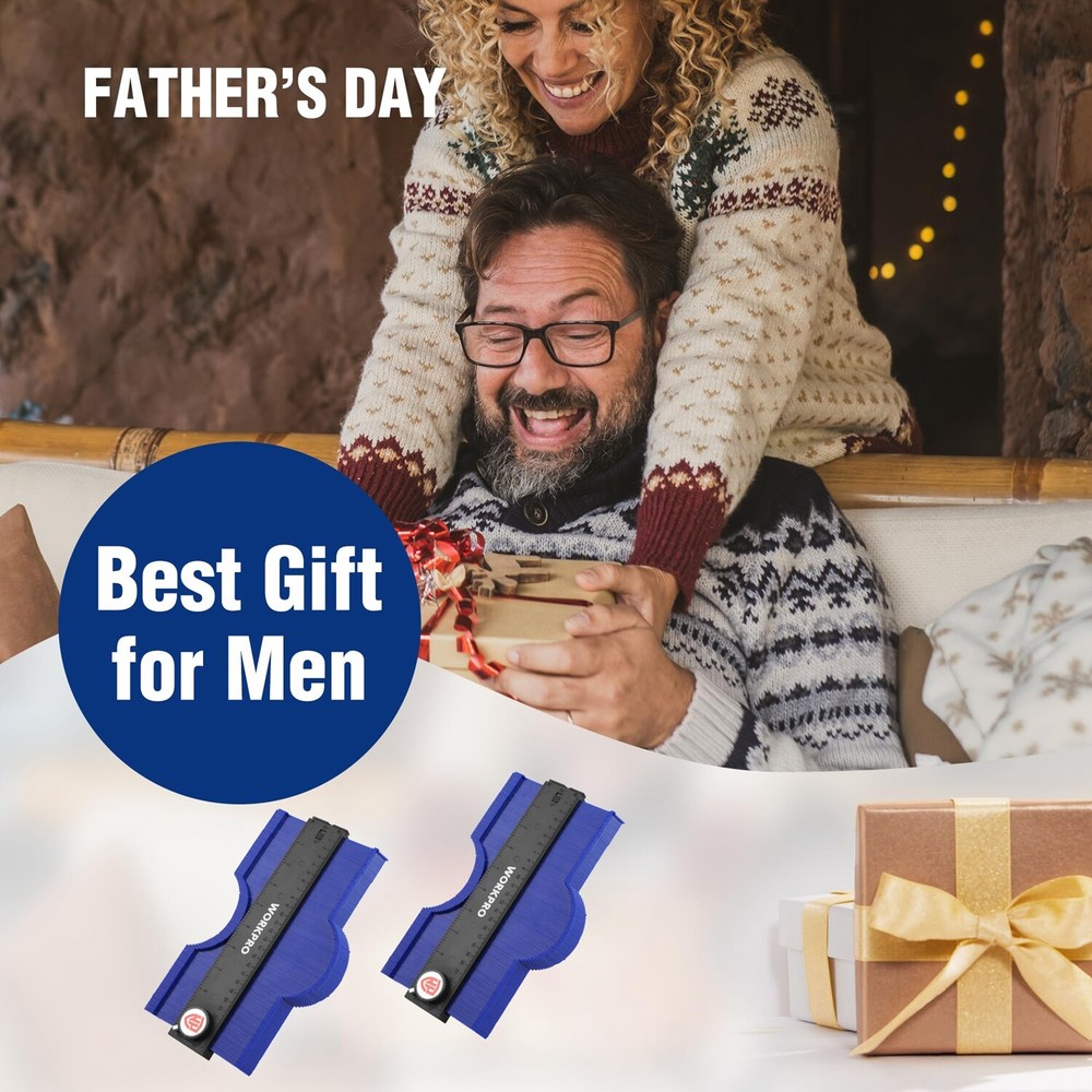 WORKPRO 10" Connectable Contour Gauge 2PC Duplicator w/Lock Outline Marking Tool