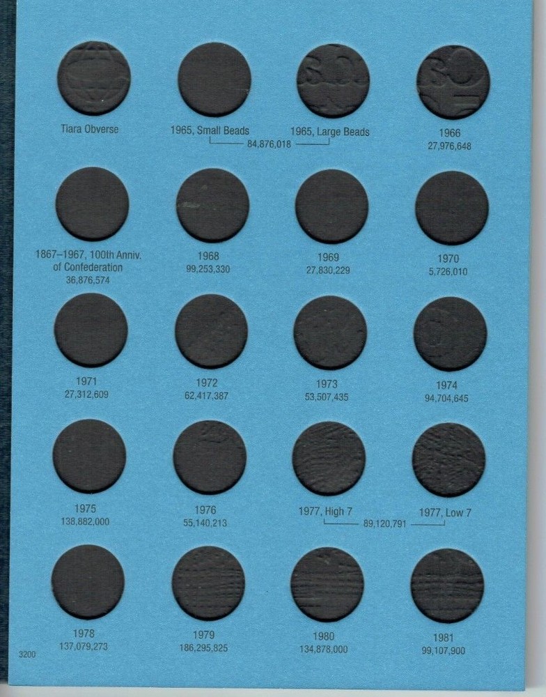 New Whitman Canada Five cent Folder #2 for all Issues From 1965 Through 2012