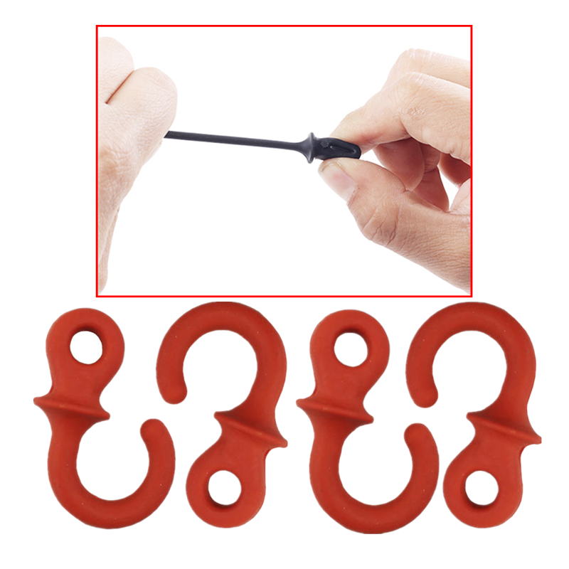 4pcs Archery Compound Bow String Stabilizer Monkey Tail Rubber Silencer Dampener