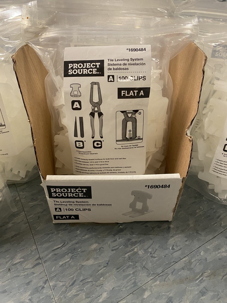 BRAND NEW Project Source Tile Leveling System #1690484 FLAT A-100 Clips per pack