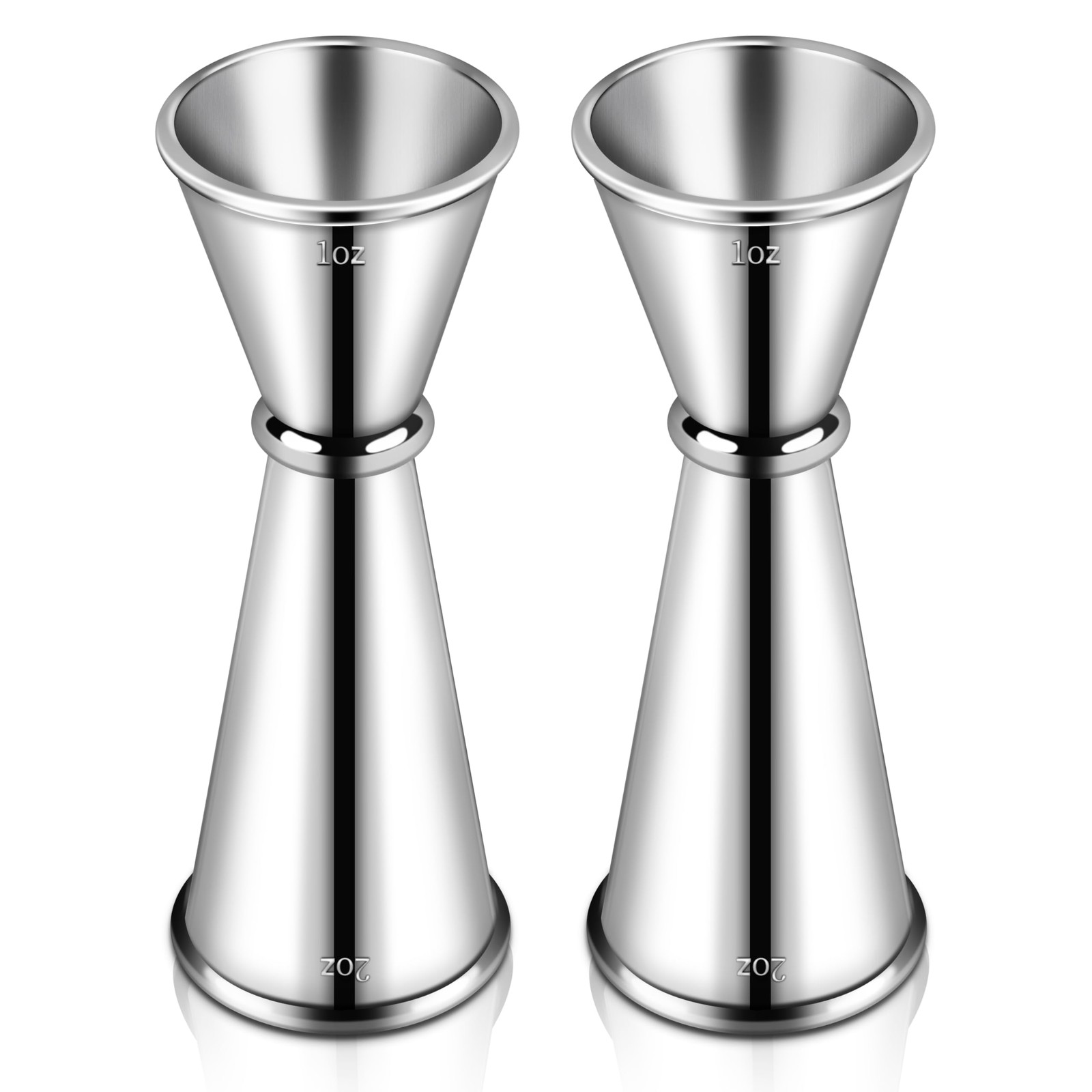 Bartending Jigger set 2 Pcs Stainless Steel Liquid Measure tool