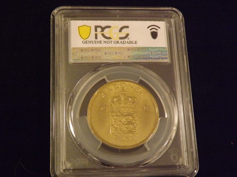 1948 NS 2 Kr DENMARK PCGS Genuine