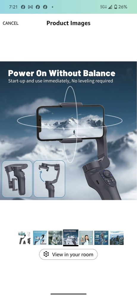 COMITOK L7C Pro, Gimbal stabilizer for iPhone, Phone Stabilizer for Video...