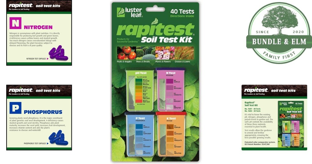 Complete Soil Testing Kit for pH and Nutrients, Great for Beginners and Experts