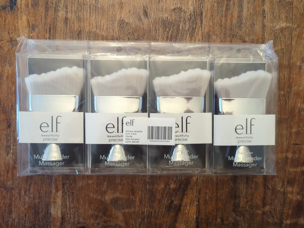 ELF X4 Beautifully Precise Multi Blender Massager Makeup Brush - New in Box