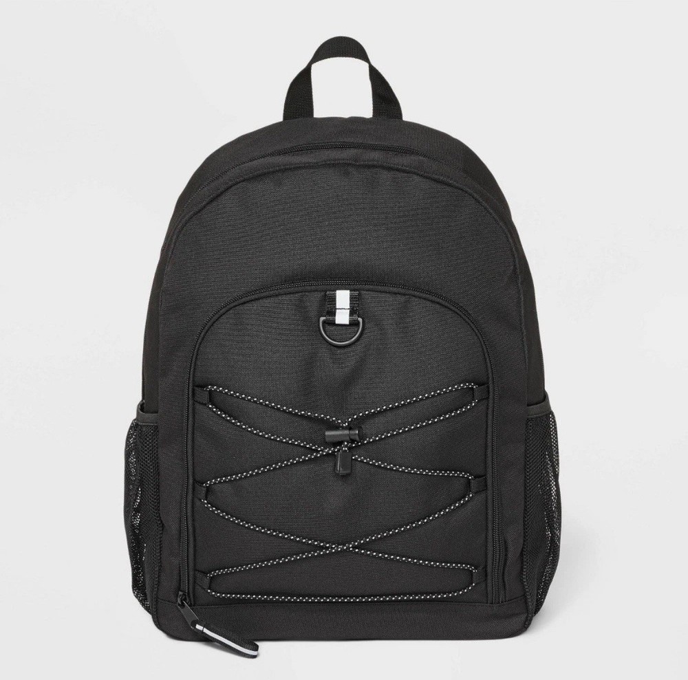 Art class Kids 15" Bungee Backpack Black Adjustable Strap Size 15"