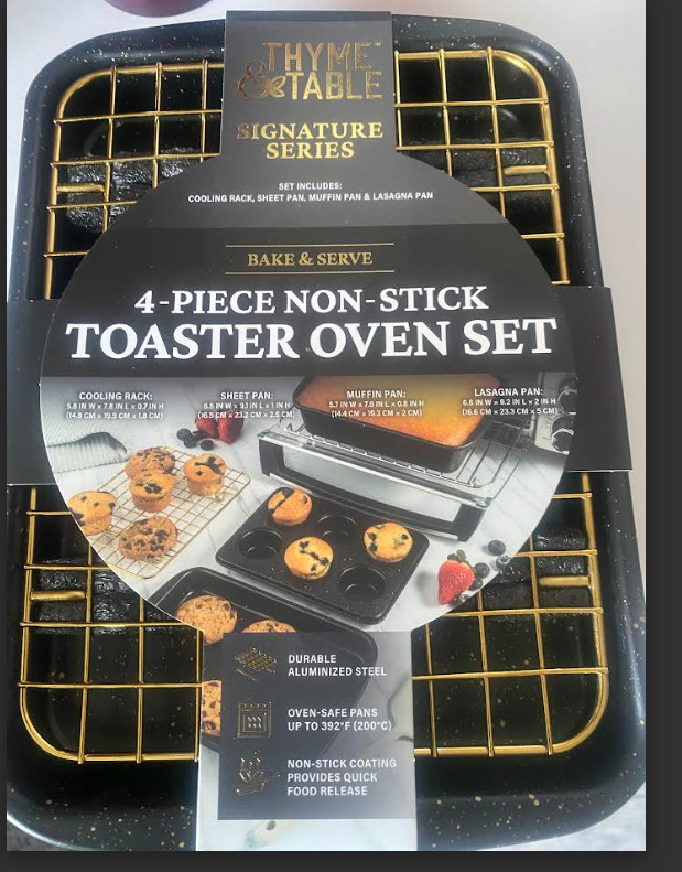 thyme and table toaster oven set