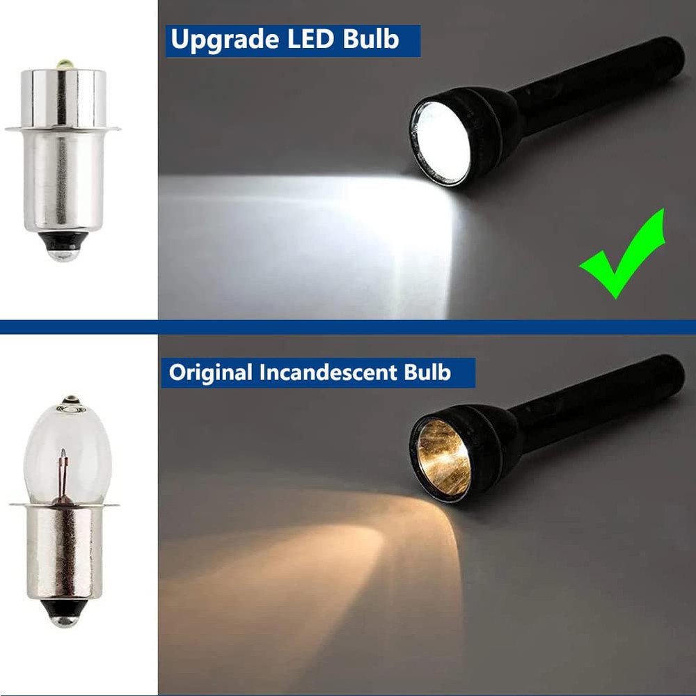 Ludopam Conversion Upgrade LED Bulb Replacement Compatible for Maglite Flashligh