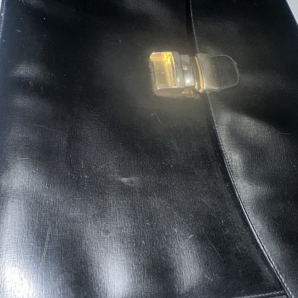 Dolce & Gabbana Men’s Black Briefcase/Document Case Top Handle Push Lock