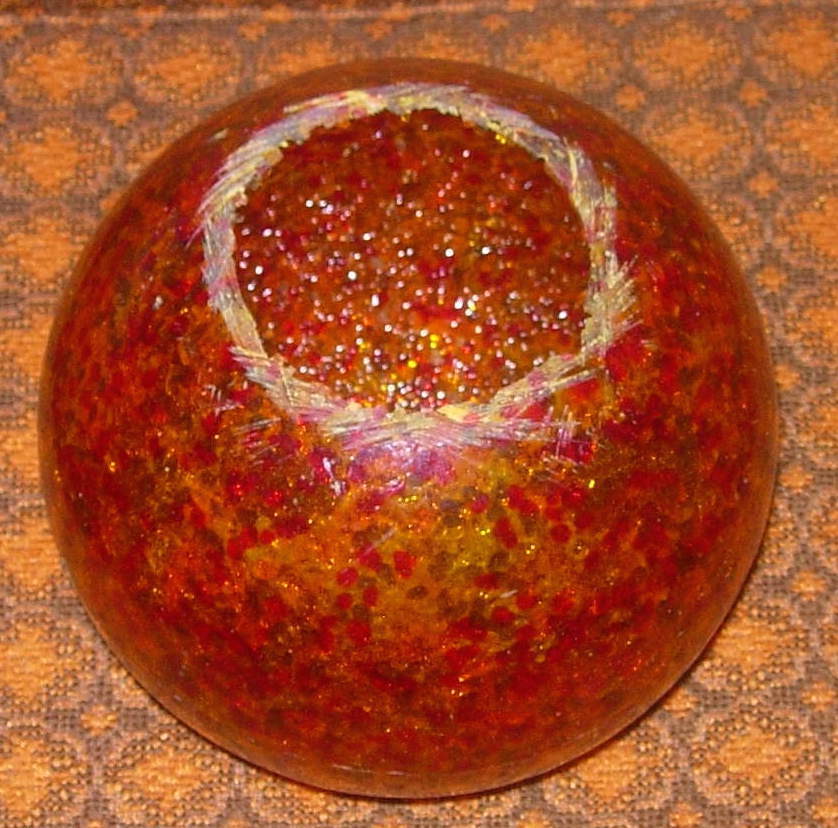 MID-CENTURY MODERN LIGHTOLIER TABLE LAMP STICKERED SPHERE ATOMIC