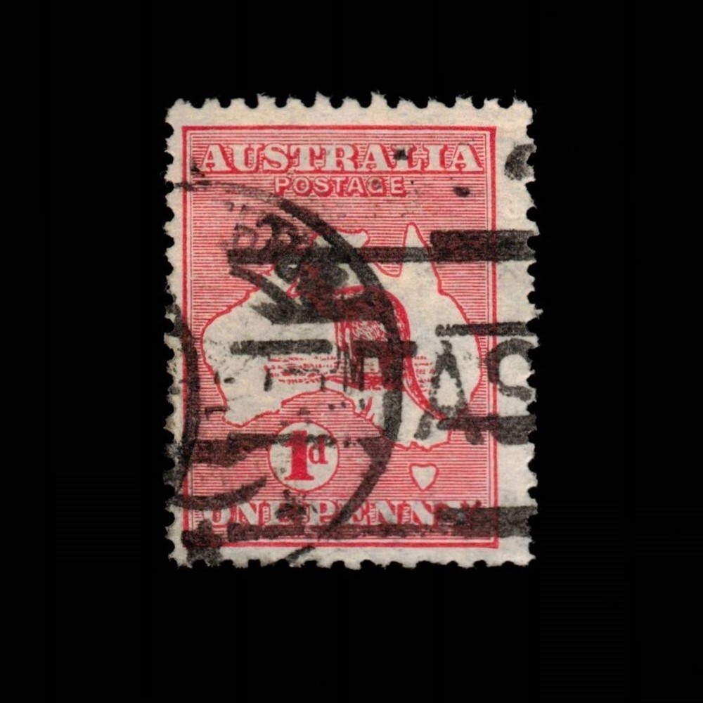 Australia, Scott 2, Kangaroo & Map, 1913, used
