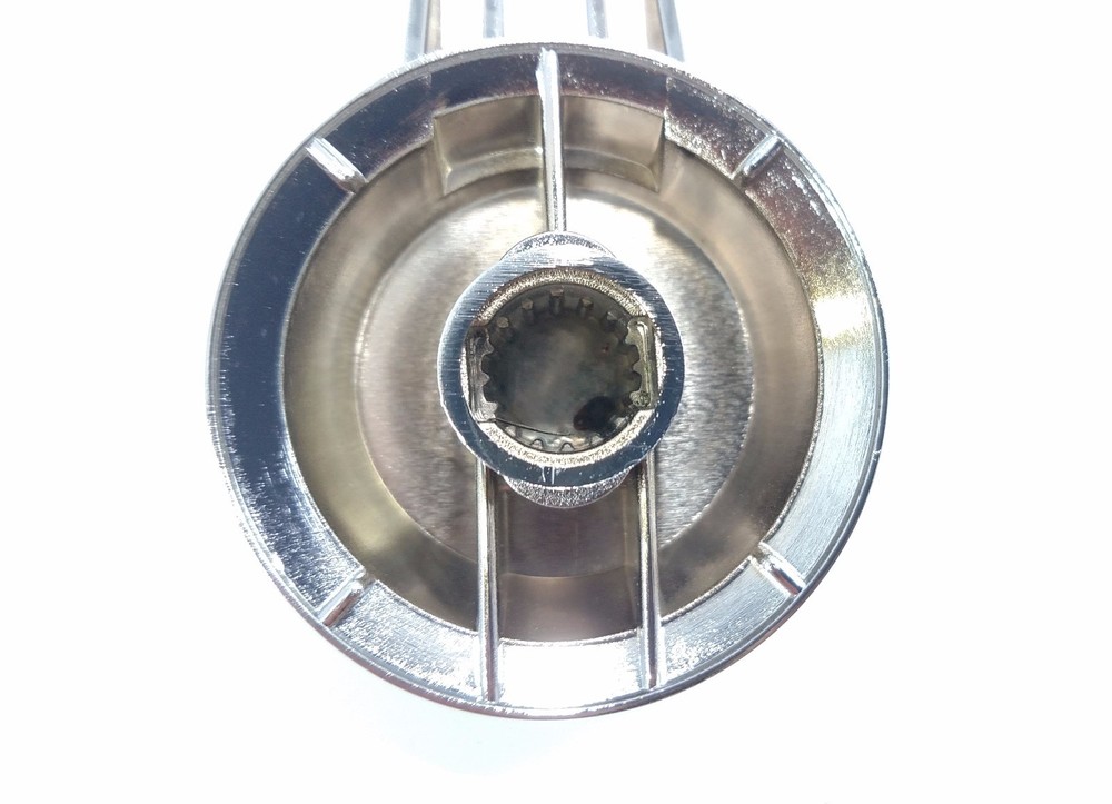 Pair 1961-66 Chevy Chrome Door Window Crank Handles Double Arm Chrome Knobs