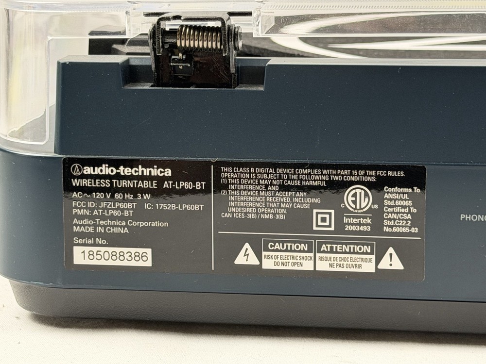 Audio Technica Turntable Wireless AT-LP60-BT Tested/Works!!