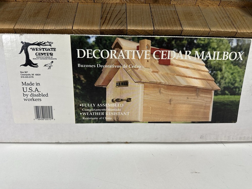 NEW! Westgate Center Decorative Cedar Mailbox