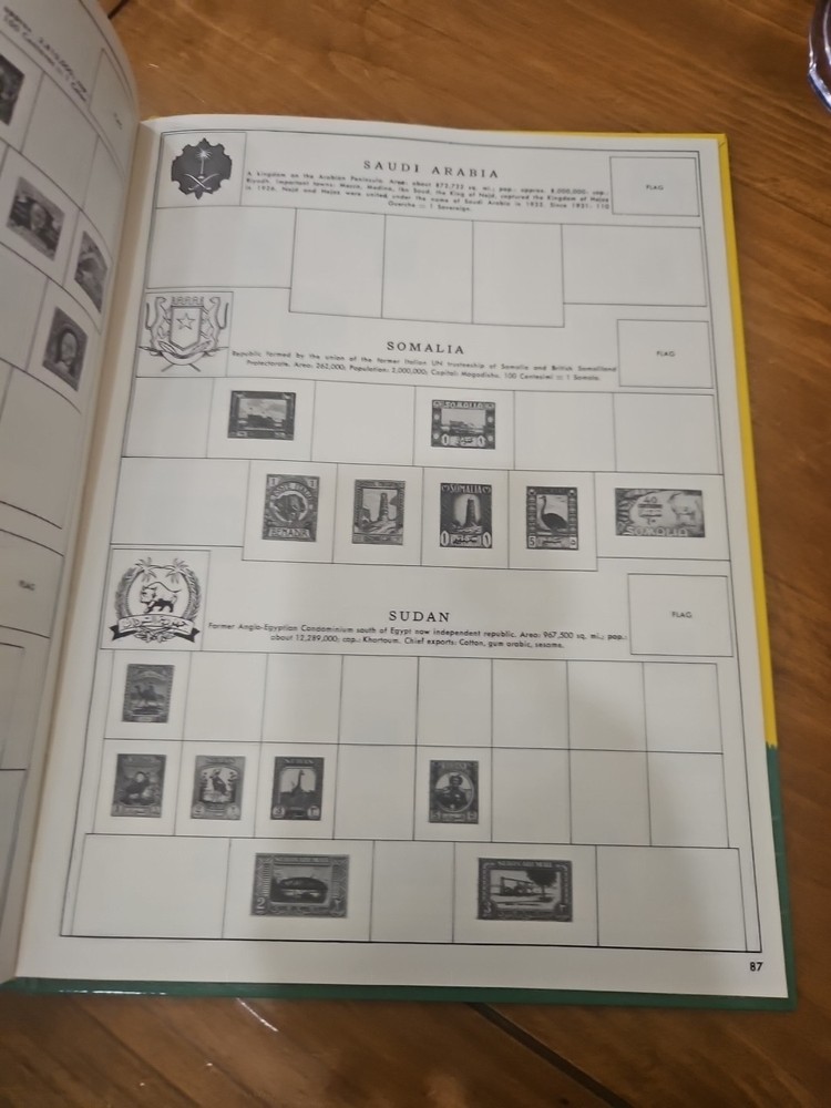 My First Stamp Album - Vintage 1967 Plus Flags Of The World stamps Beginners.