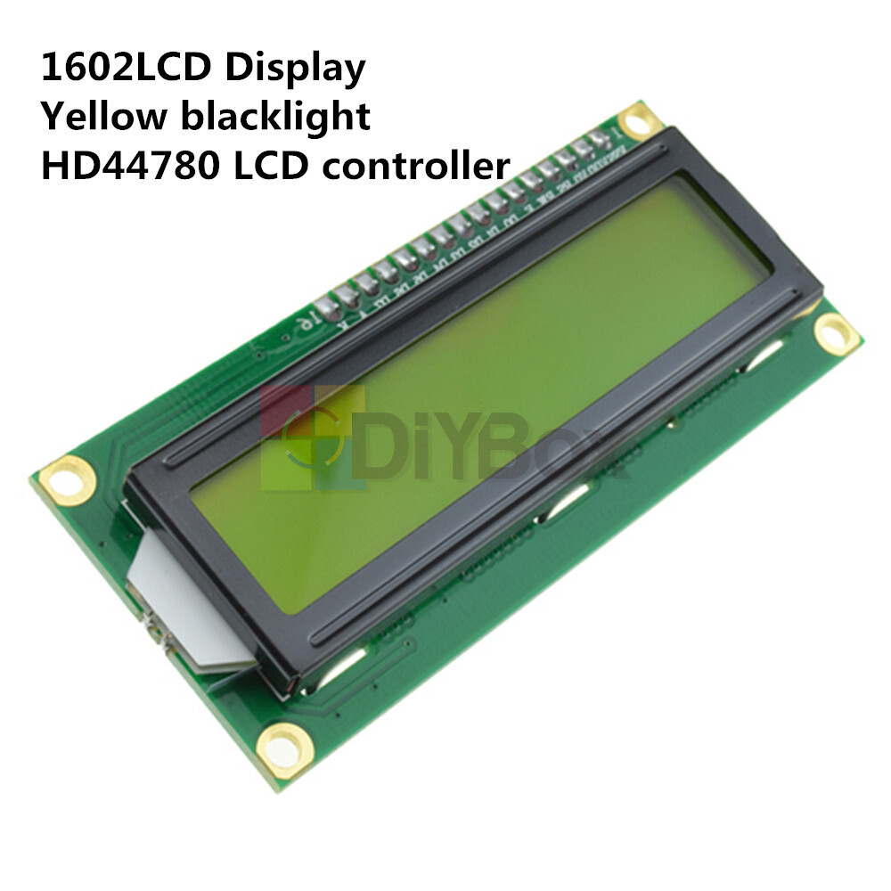 162 1602 LCD HD44780 Controller 16x2 Characters Display Module Yellow Backlight