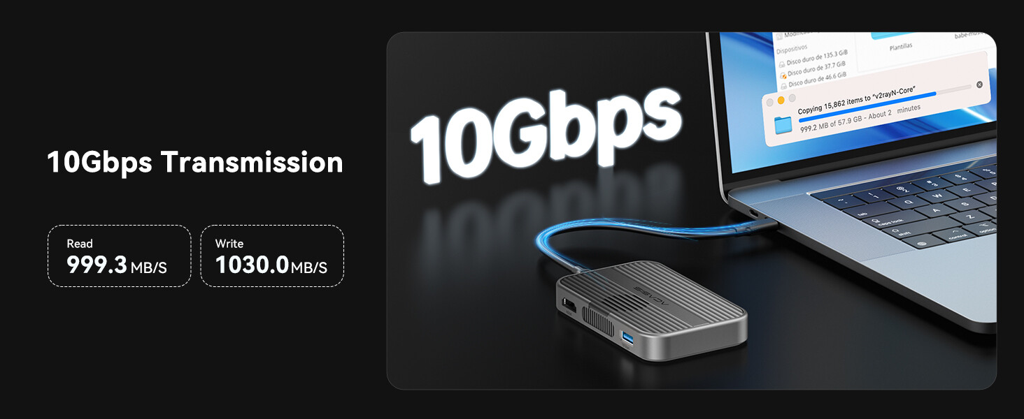 ACASIS 10Gbps Magnetic SSD Enclosure & Docking Station for iPhone 15/16/17 Serie