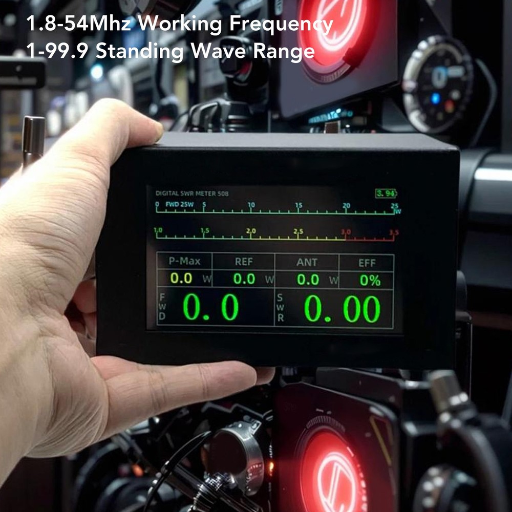 200W Digital Power SWR Meter With UHF Interface IPS Touch Screen Standing Wave ⊹