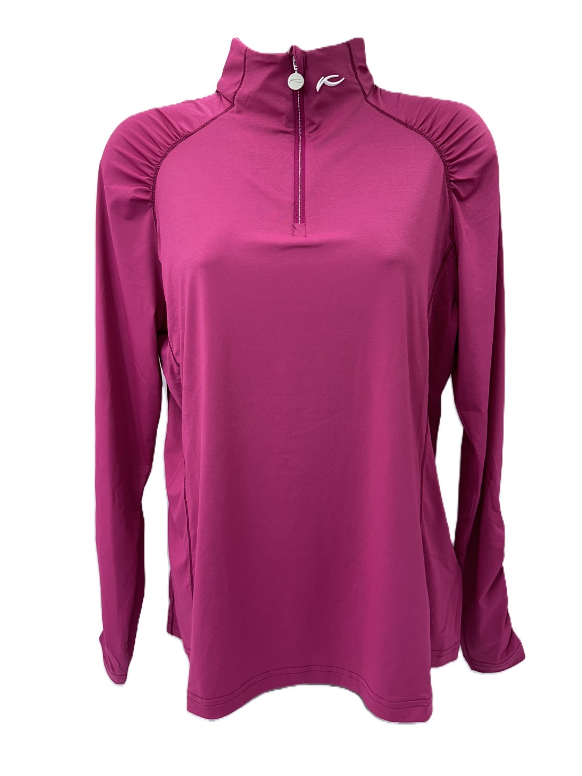 $200 KJUS Women's Noras Cooling Half Zip Top -Fuchsia - 38/Medium-New With Tags