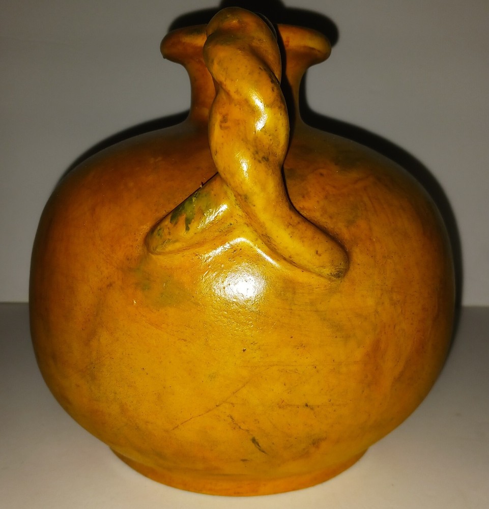 Old World Style Earthen Double Handled Jug / Container / Decor