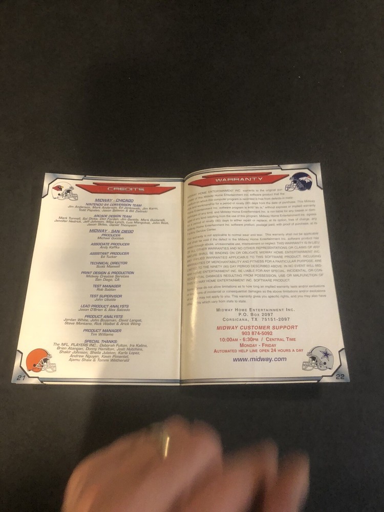 nfl blitz 2000 n64 manual