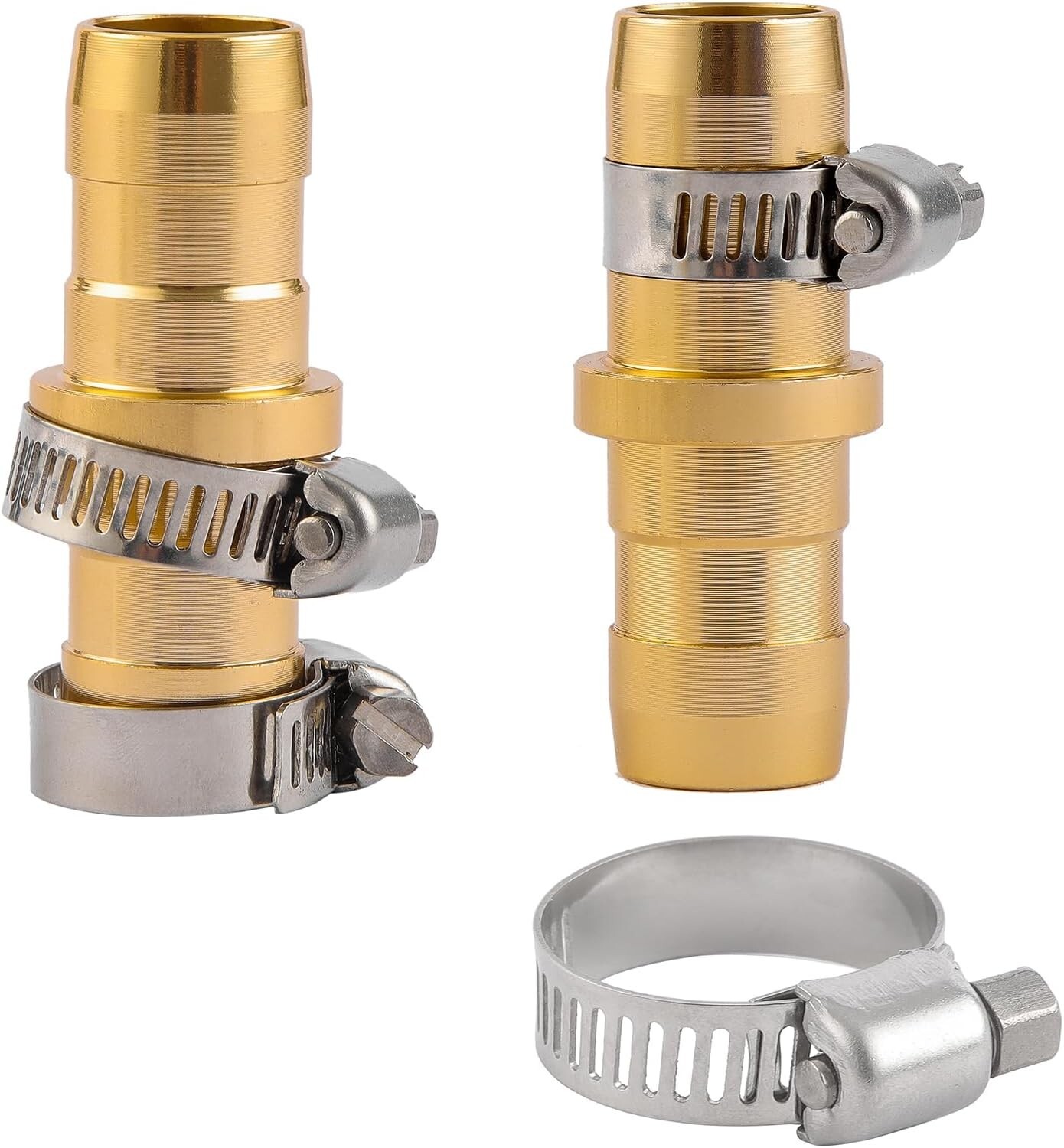4 Pack Garden Hose Connector Repair Mender Kit With Stainless Clampfits 3/4"5/8"