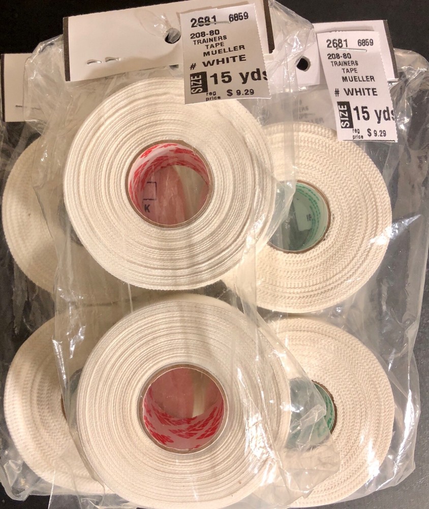 NWT! MUELLER TRAINERS ATHLETIC 10 YDS MTAPE WHITE 2-PACK