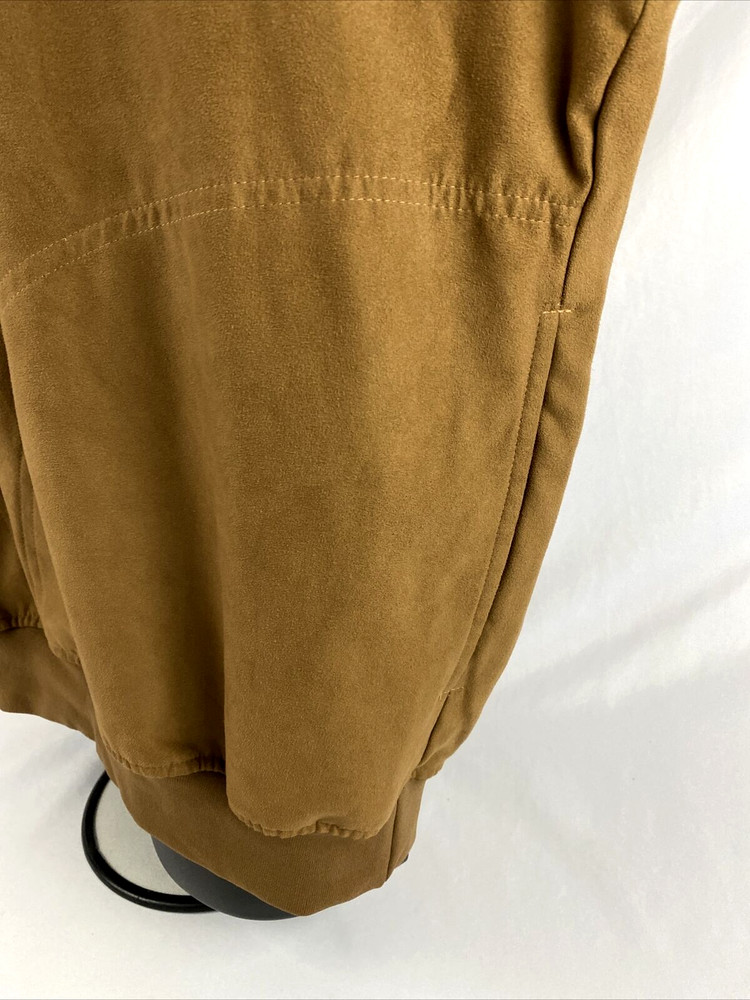 Mens Zero Restriction Golf Outerwear Microsuede Brown Vest Jacket Sz L Pullover