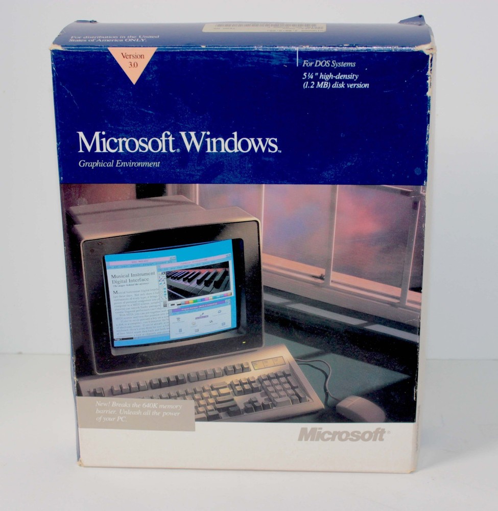 Microsoft Windows 3.0 with 5.25" Version Floppy Disk