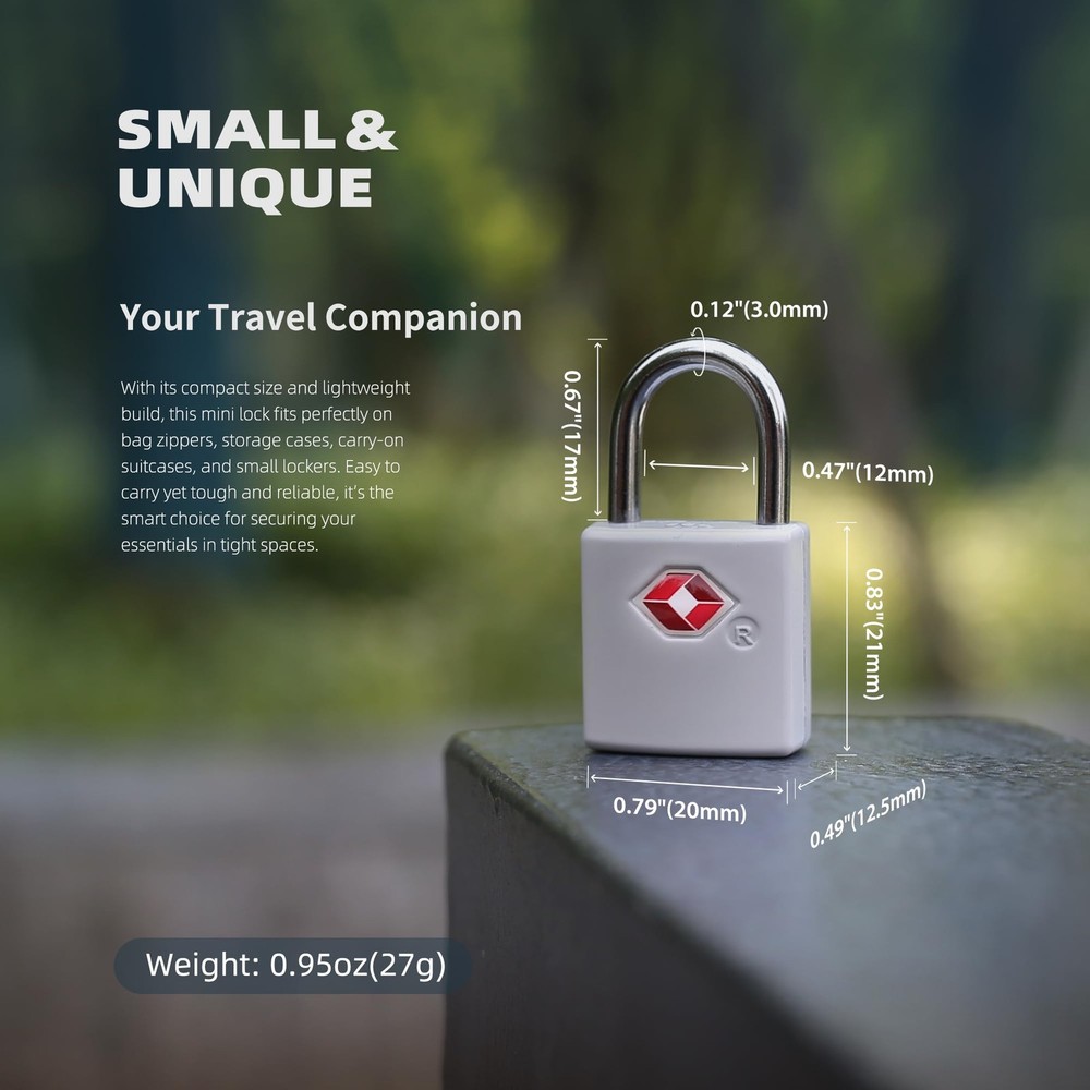 UP Security Luggage Locks TSA Approved 4 Pack, for Gray