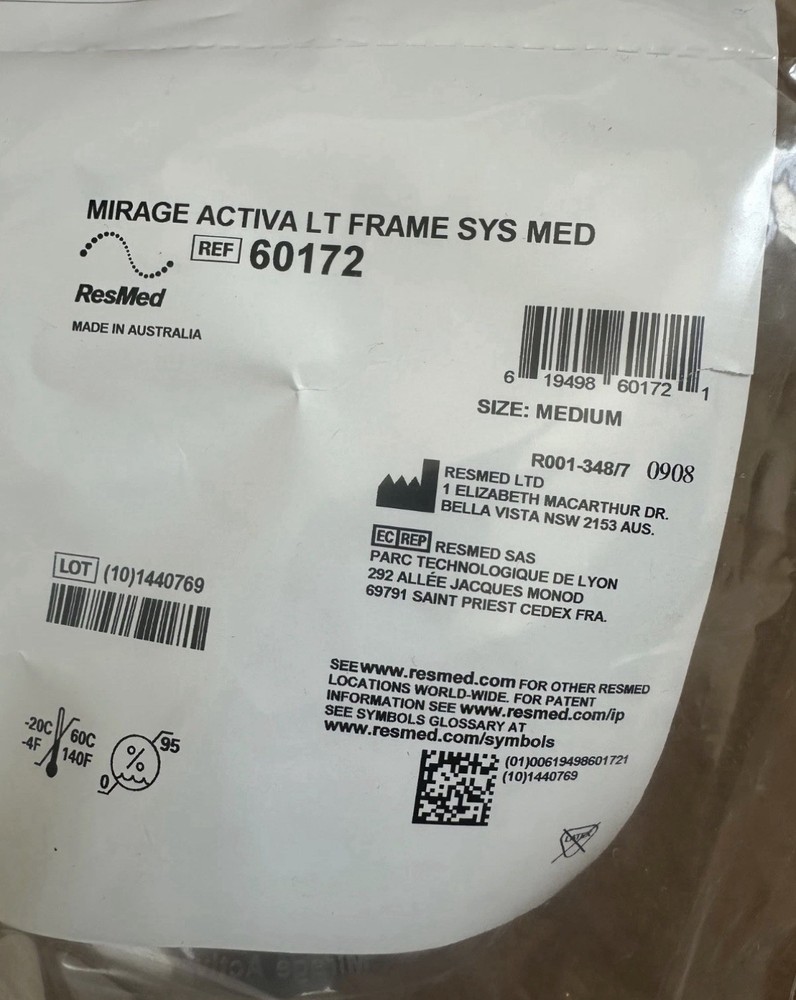 NEW Mirage Activa LT Replacement Frame System  - Medium 60172