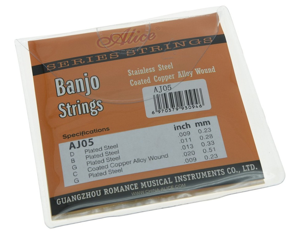 5 Sets Plated Steel 5 String Banjo Strings Coated Copper Alloy Wound Strings