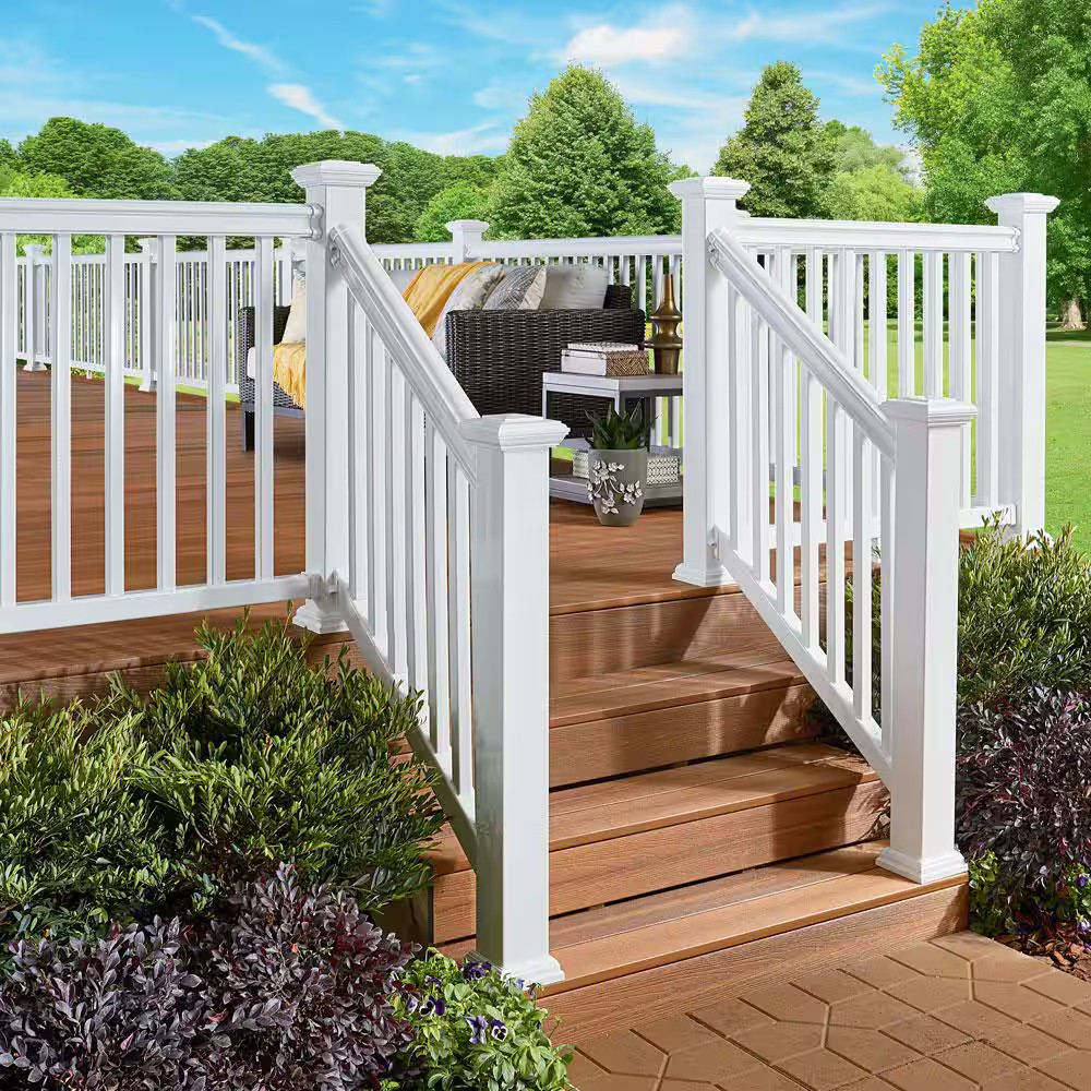 Armorguard Classic White Plastic Stair Rail Hardware Kit