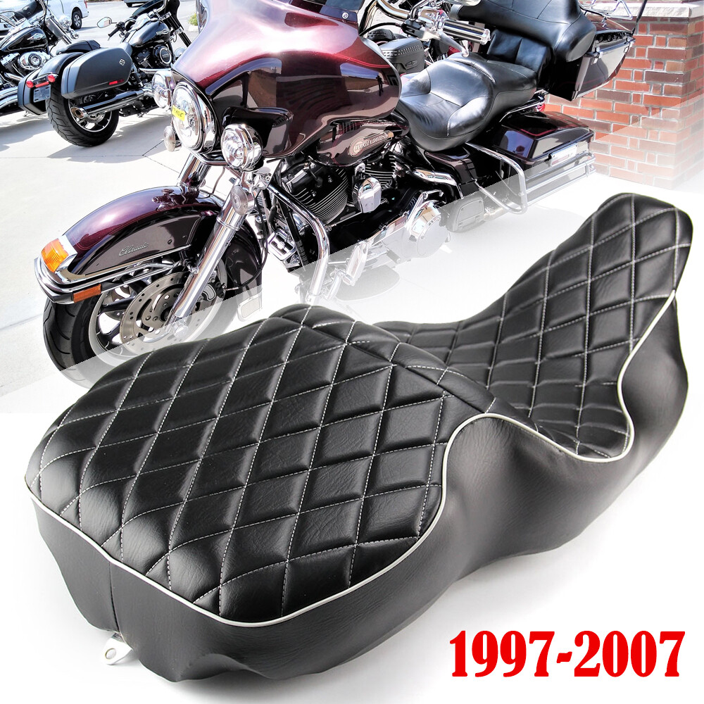 For 97-07 Harley Electra Glide Standard Seat Rider Driver Passenger 2Up Diamond