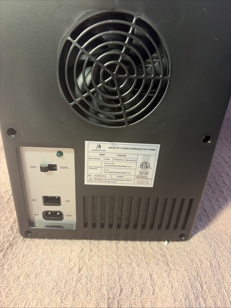 Mini Fridge Cooler, Portable With AC/DC, Black