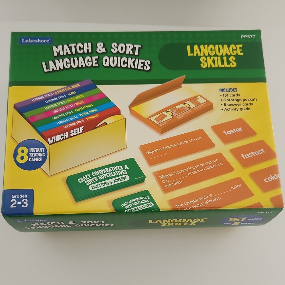 Lakeshore Match & Sort Language Quickies Language Skills Grades 2-3