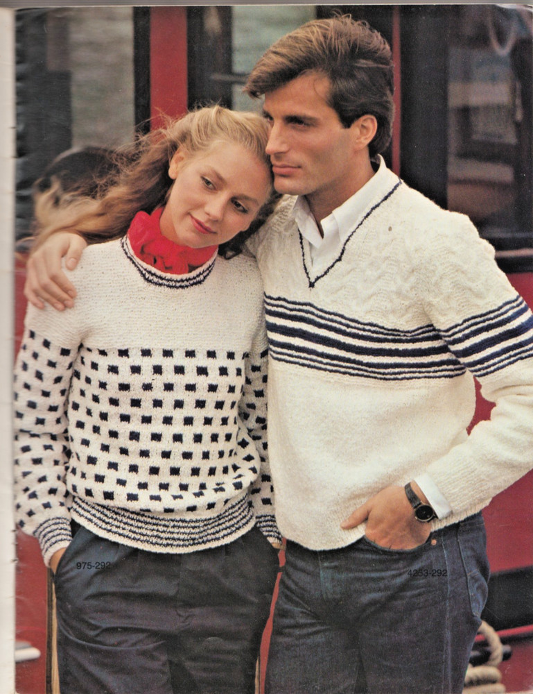 Bernat Pullovers, Sweaters, & Cardigans - KNIT PATTERN - Men & Women