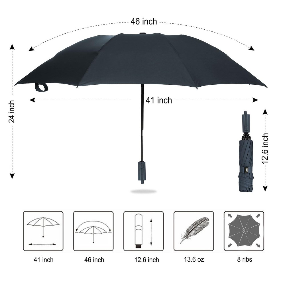 Inverted Windproof Compact Umbrella