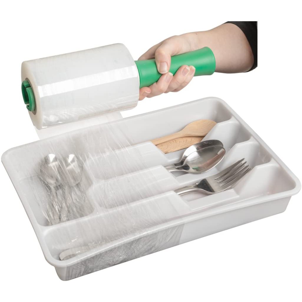 Duck Brand Standard Stretch Wrap with Handle [40 Gauge]: 5 in. x 1000 ft. Clear