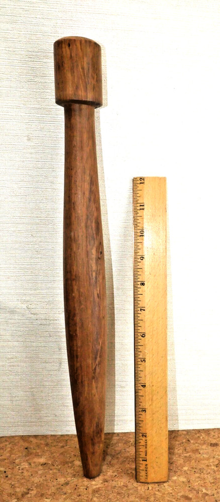 LARGE ROSEWOOD SLICK CHISEL HANDLE OLD TOOLS FOR TIMBER FRAMING CHISEL