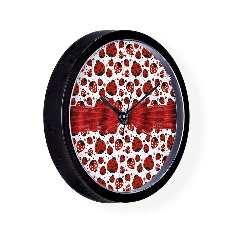 CafePress Ladybug Obsession 10" Wall Clock (1004121119)